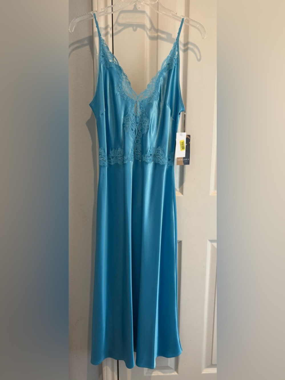Sensara Turquoise Lace Nightgown and Robe